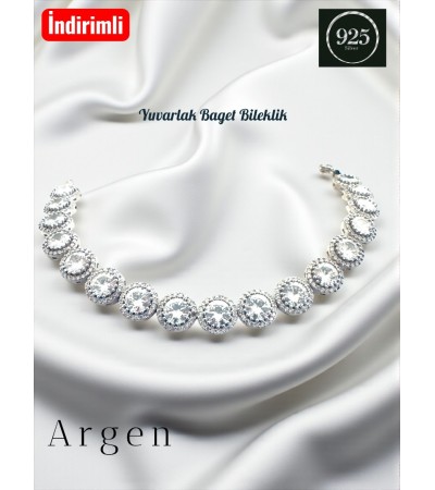 YUVARLAK BAGET AĞIR ZİRCONİA BİLEKLİK