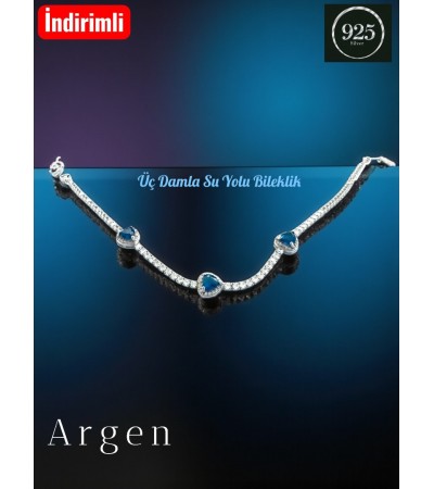 ÜÇ DAMLA İNCE SU YOLU ZİRCONİA BİLEKLİK