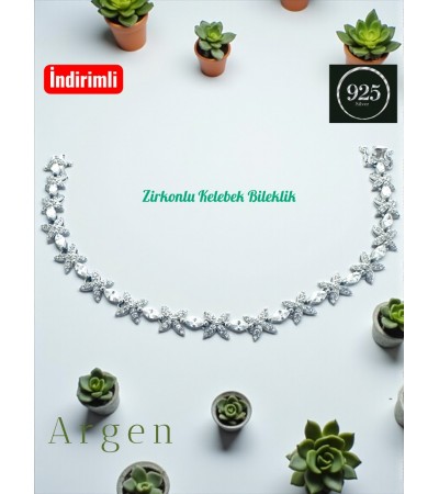 ZİRKONİA KELEBEK BİLEKLİK