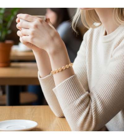 Gold Pembe Baget Bileklik