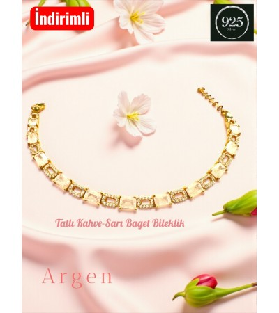 Tatlı Sarı-Kahve Baget Bileklik
