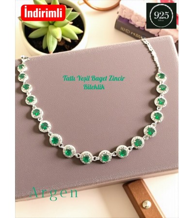 Yeşil Yuvarlak Baget Bileklik