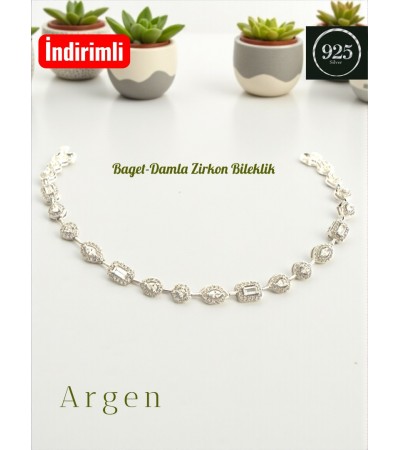 Baget-Damla-Kutu Zirconia Bileklik