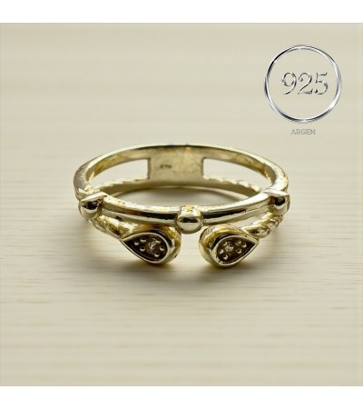 ÖLÇÜ 17 GOLD  925 AYAR GÜMÜŞ YÜZÜK