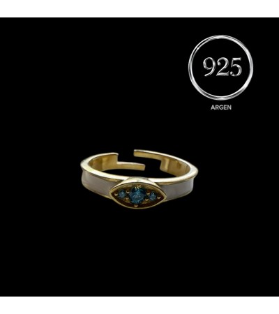 AÇIK MODEL GOLD SEDEF RENKLİ 925 AYAR TARZ KADIN YÜZÜK