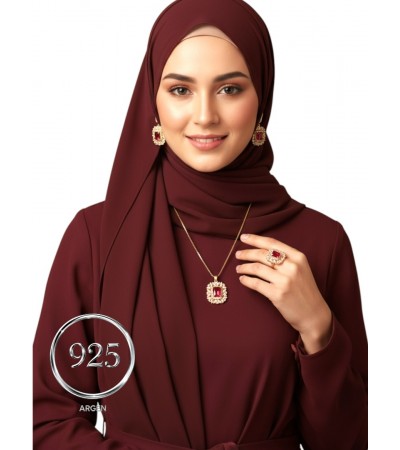 ZİRKONİA ELMAS GOLD BAGET ÜÇLÜ GÜMÜŞ SET