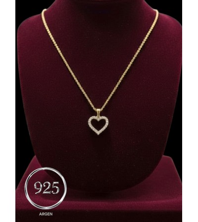 ZİRKONİA ELMAS GOLD İKİLİ İNCE GÜMÜŞ SET