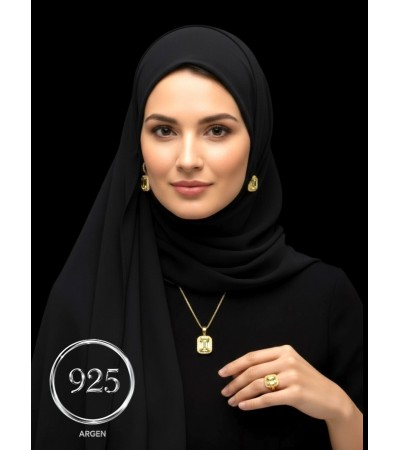 ZİRKONİA ELMAS SARI BAGET ÜÇLÜ GÜMÜŞ SET