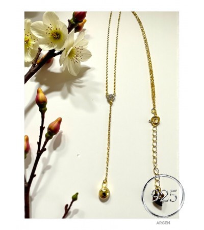 TOPLU FİGÜRLÜ  KADIN GOLD  ZİRKONİA GÜMÜŞ KOLYE