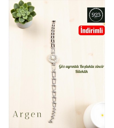  Boşluklu Zincir  Kraliçe Bileklik