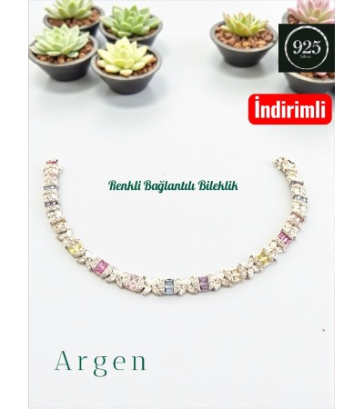 Zirkon Renkli Bileklik 