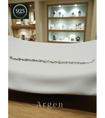 SONSUZLUK KRİSTAL GÜMÜŞ BİLEKLİK