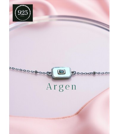 TEKLİ BAGET SEDEF ZİRKONİA GÜMÜŞ BİLEKLİK