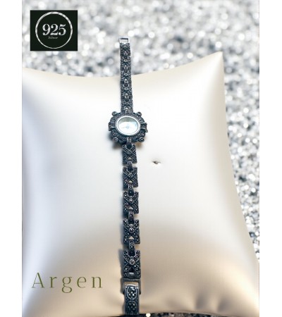 Vintage Gümüş Bileklik Saat