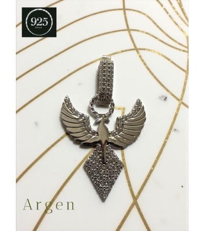 GÜMÜŞ ELMAS KESİM ZİRKONİA KOLYE UCU