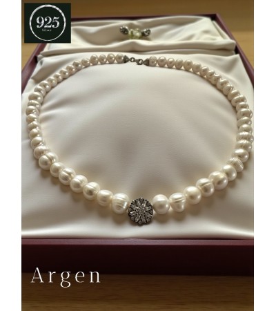 Doğal İnci Sade Elegant Kolye