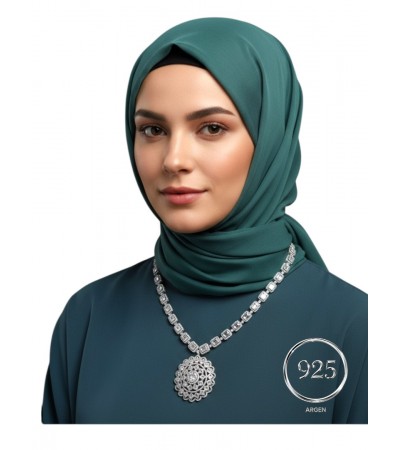 Elmas Kesim Elegant Gümüş Kolye