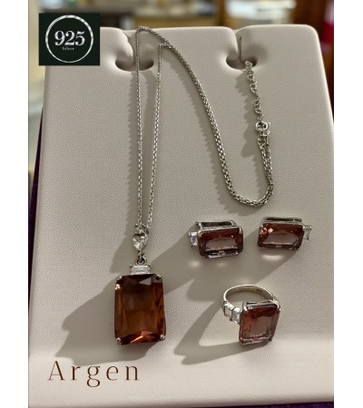 Zultanite Kadın Elegant Gümüş Set