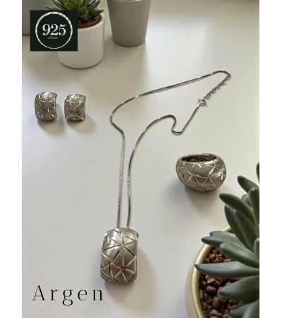 Hafif Gümüş Kadın Set Zincirli