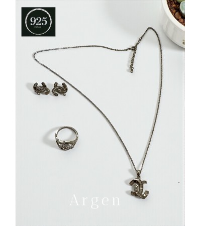 Marka Elegant Elmas Kesim Gümüş Set