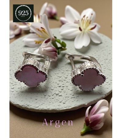 Marka Elegant Pembe Sedef Kadın Gümüş Set 