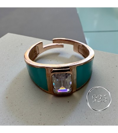 AÇIK MODEL GOLD SEDEF RENKLİ 925 AYAR TARZ KADIN YÜZÜK