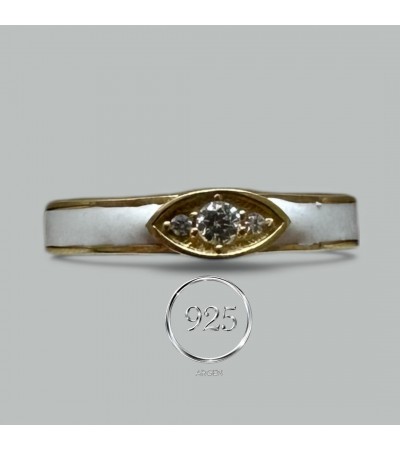 AÇIK MODEL GOLD SEDEF BEYAZ RENKLİ 925 AYAR TARZ KADIN YÜZÜK