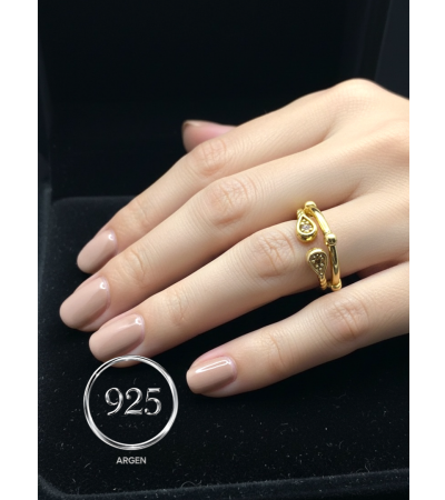 ÖLÇÜ 17 GOLD  925 AYAR GÜMÜŞ YÜZÜK