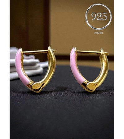 PEMBE GOLD  ÖZGÜN GÜMÜŞ KÜPE